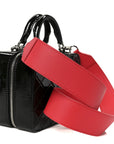 Patent Quilted Travel Kit Vanity Case Black