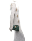 Calfskin Garden Dionysus Chain Wallet Emerald