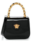 Patent Mini La Medusa Bag Black