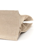 Linen Calfskin Small Rive Gauche Tote Greggio Natural