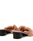 Mink Fur Oasis Sandals 35 Granit Pink