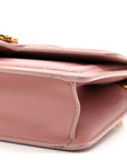 DOLCE GABBANA Smooth Calfskin Small DG Amore Envelope Bag Pink
