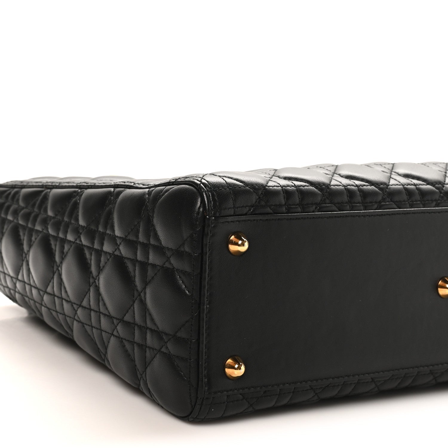 Lambskin Cannage Large Lady D1OR Black