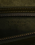 Drummed Calfskin Micro Luggage Dark Olive
