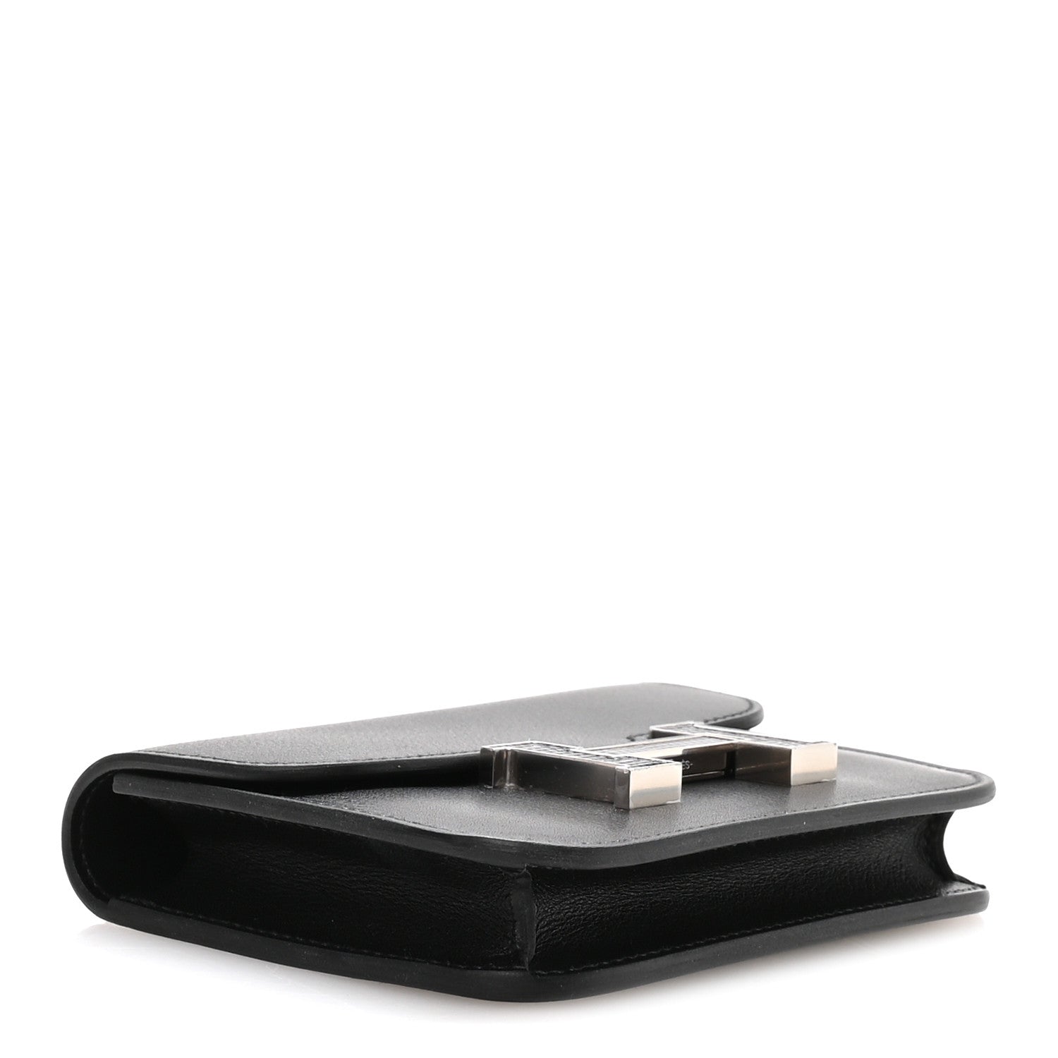 Evergrain Lizard Constance Slim Wallet Black