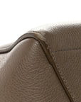 Soft Grained Calfskin Sangle Bucket Bag Taupe