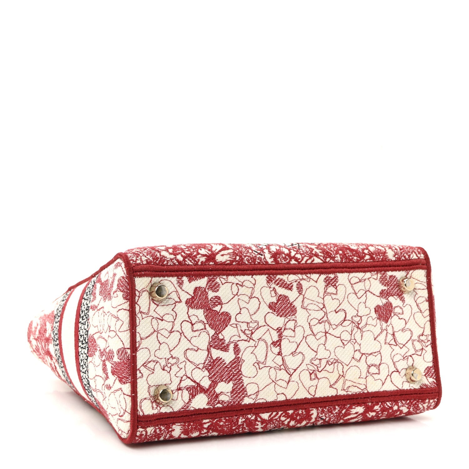 Canvas Embroidered Medium D1ORamour D-Royaume Lady D-Lite Red Multicolor