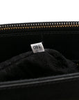 Saffiano Lux Medium Galleria Double Zip Black Black