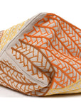 H Canvas Embroidered Poisson Natte Beach Bag Camel Jaune
