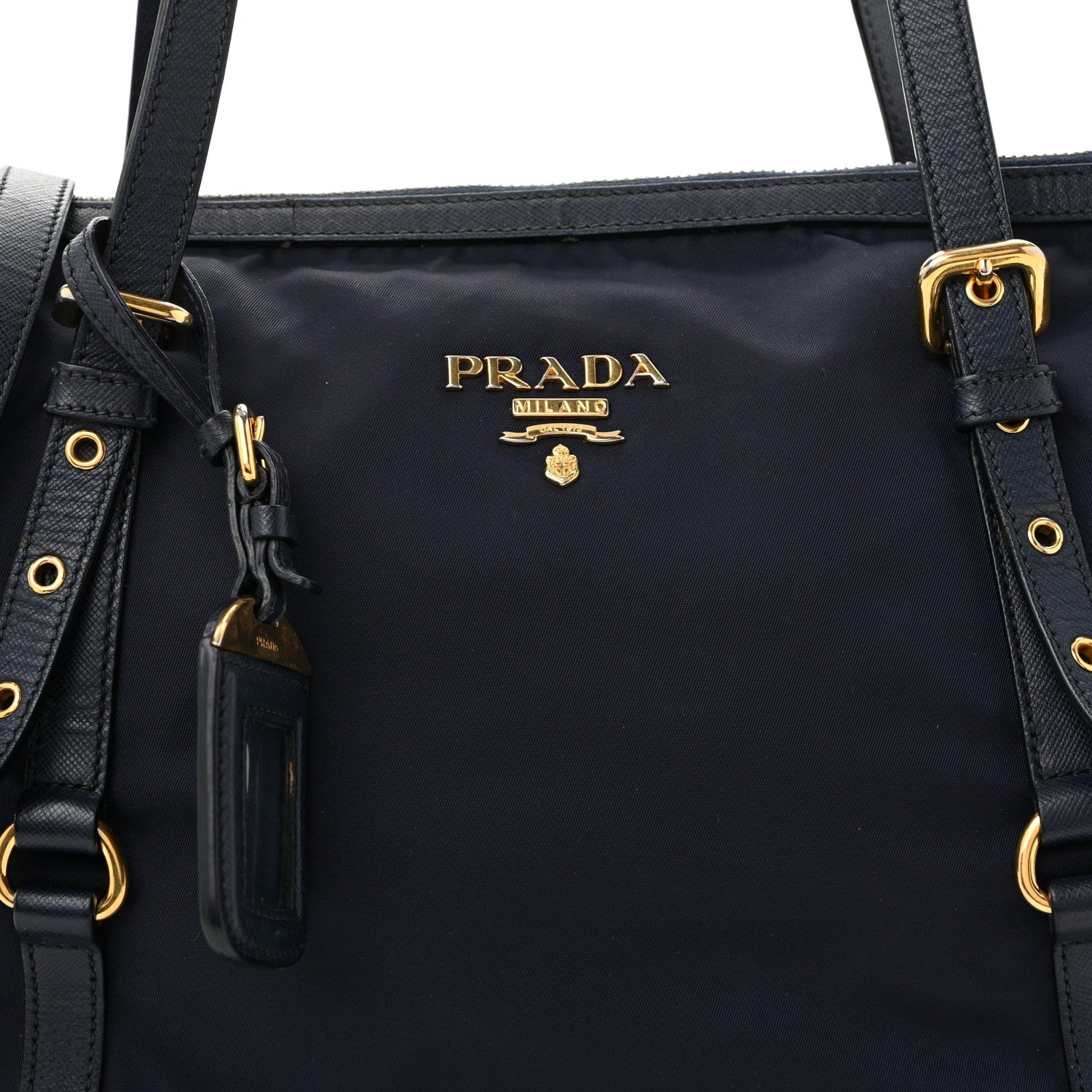 Saffiano Tessuto Nylon Shopping Tote Royal Blue