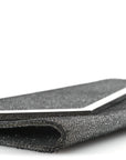 Glitter Fabric Erica Chain Clutch  Anthracite