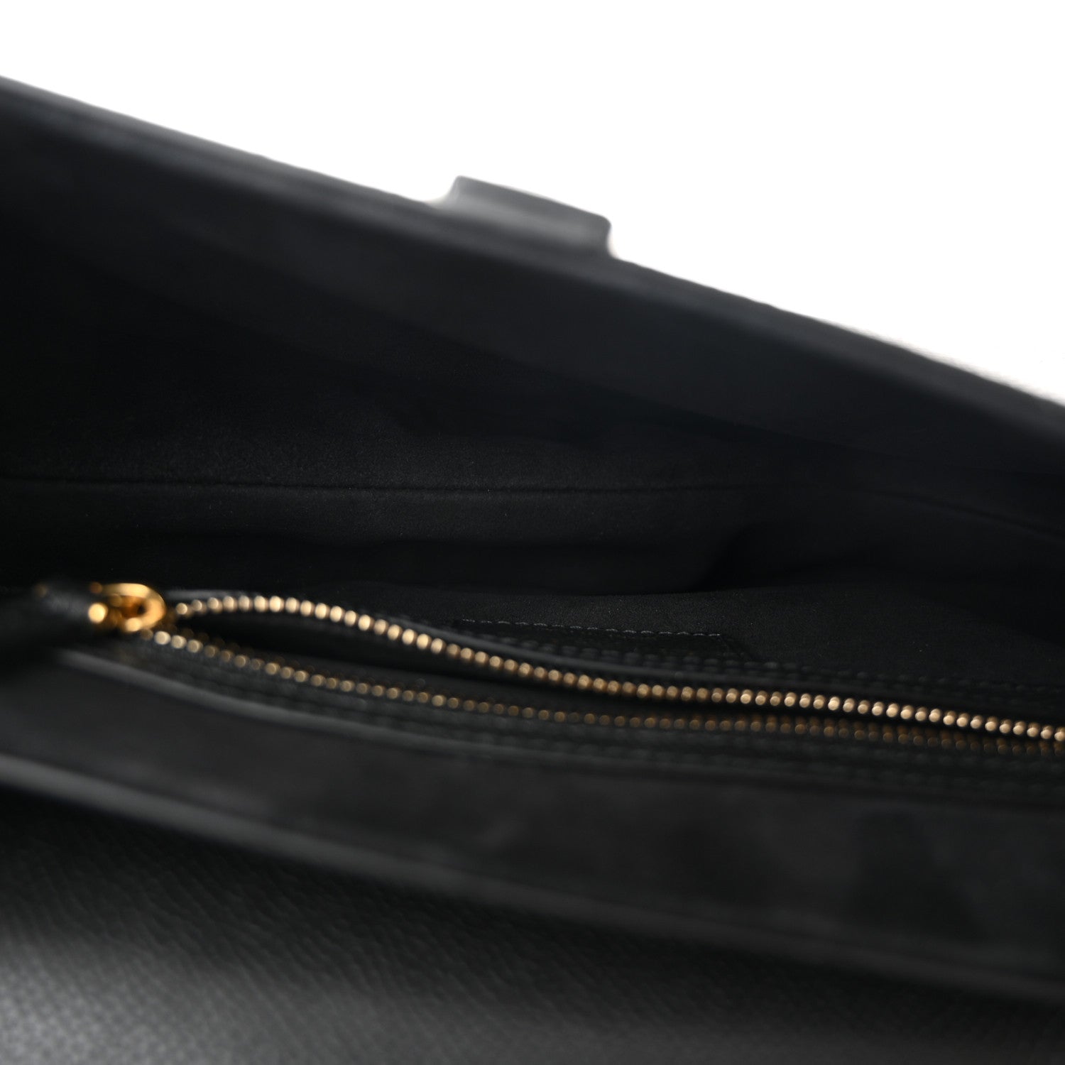 Grained Calfskin Saddle Bag Black
