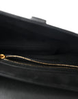 Grained Calfskin Saddle Bag Black