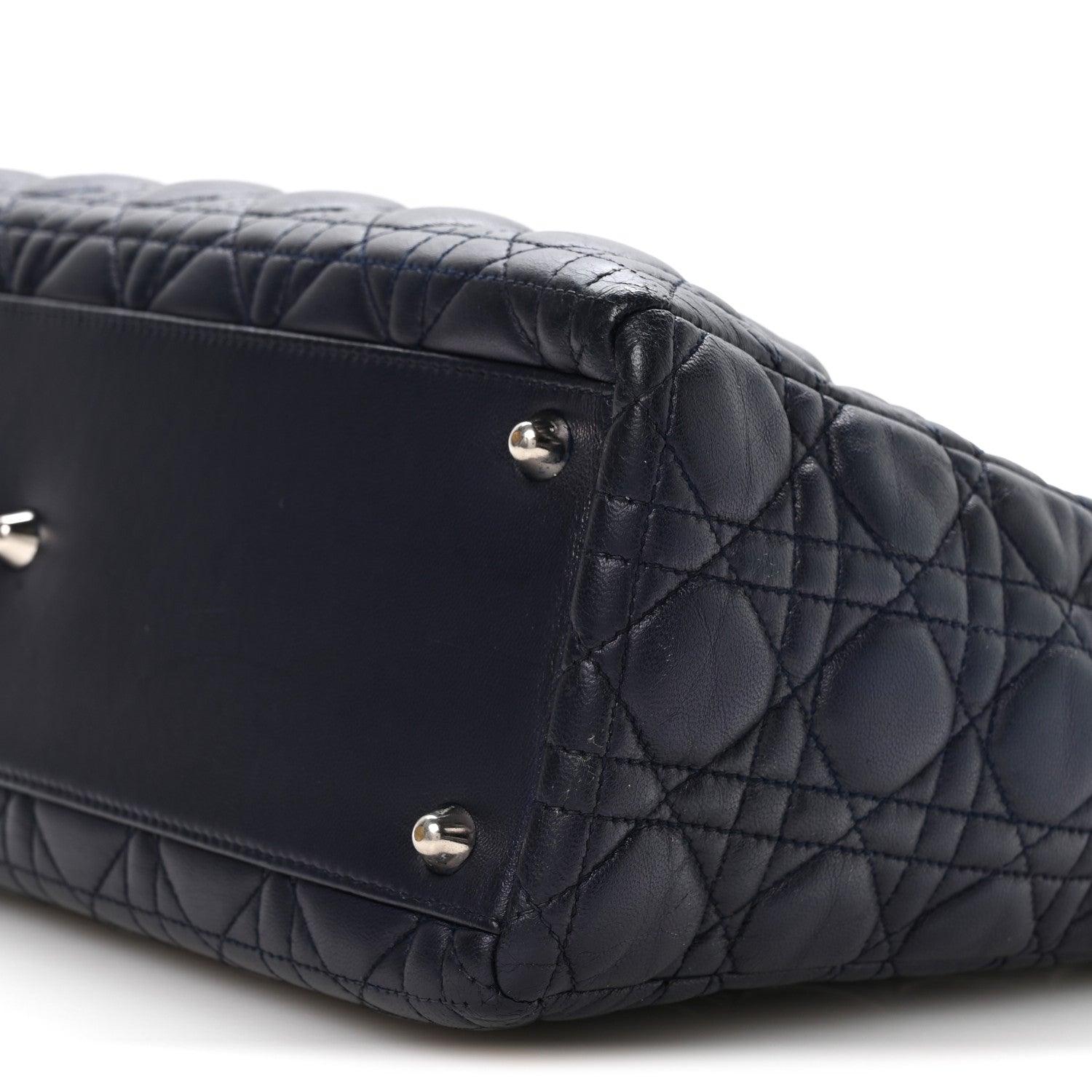 Lambskin Cannage Large Lady D1OR Royal Blue