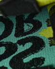 Canvas Embroidered Medium Miss D1OR Graffiti Book Tote Green Blue