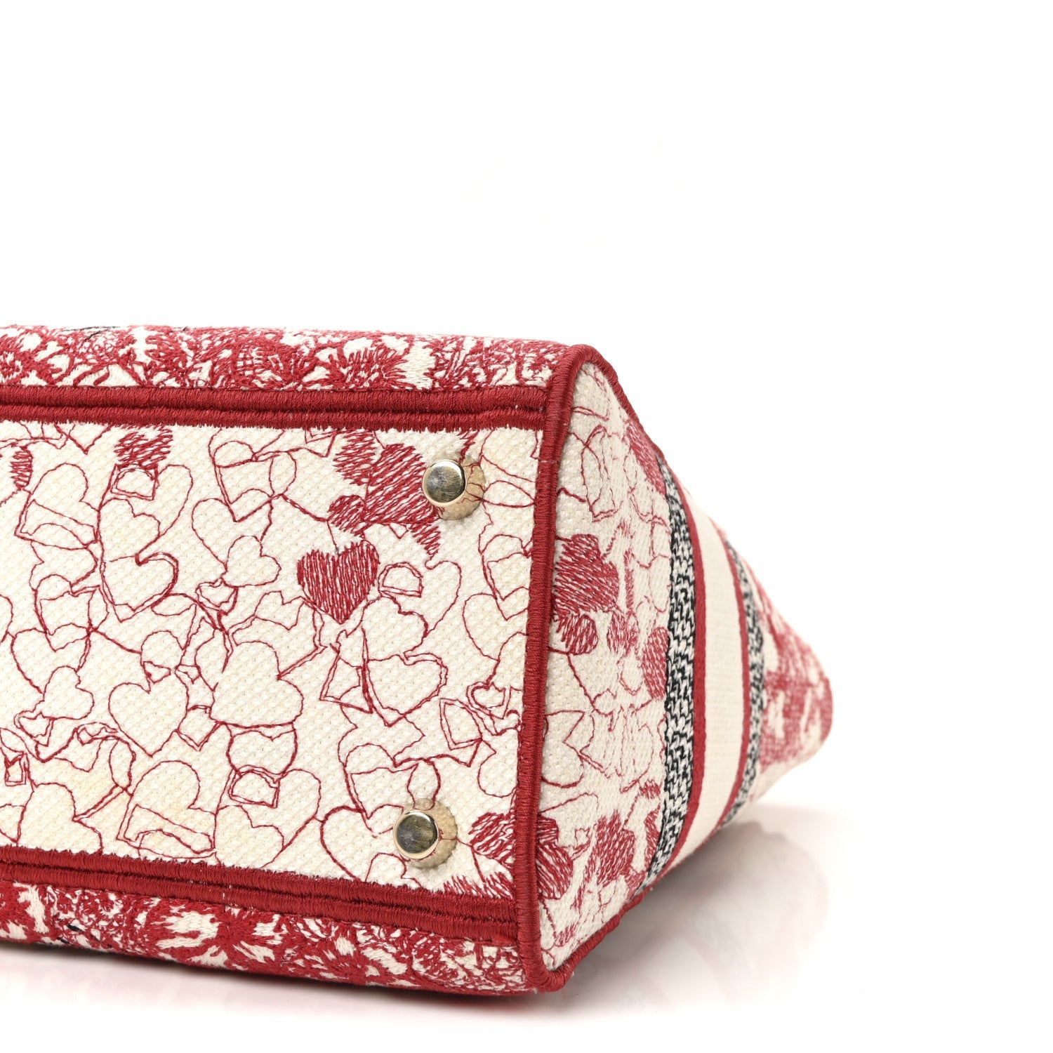 Canvas Embroidered Medium D1ORamour D-Royaume Lady D-Lite Red Multicolor