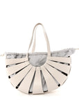 French Calfskin Shell Bag White Frost