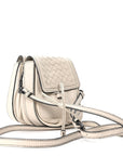Nappa Intrecciato Double Pocket Crossbody Mist Black
