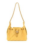 Suede Quilted Mini CHNL 25 Handbag Yellow