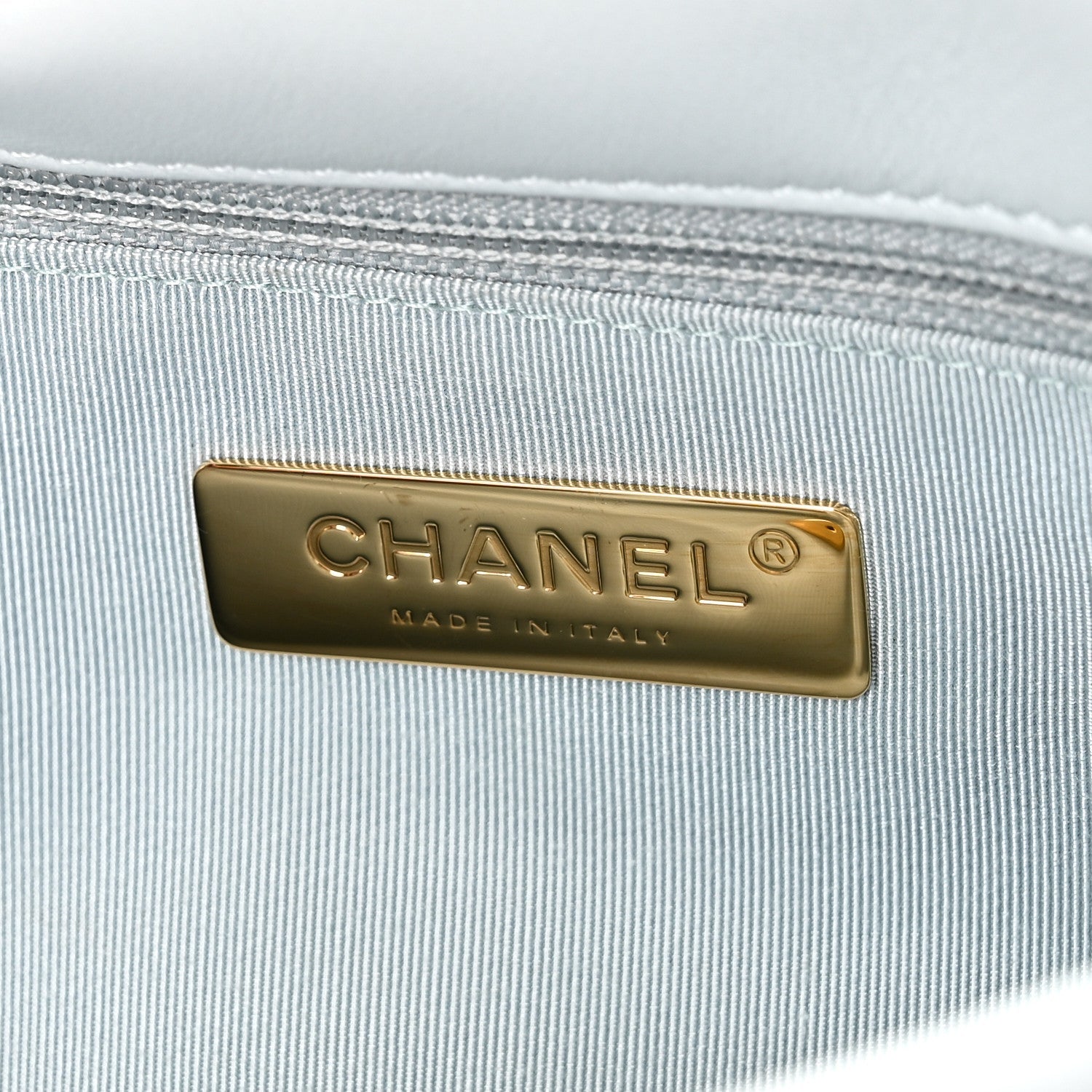 Lambskin Quilted Medium CHNL 19 Flap Light Blue