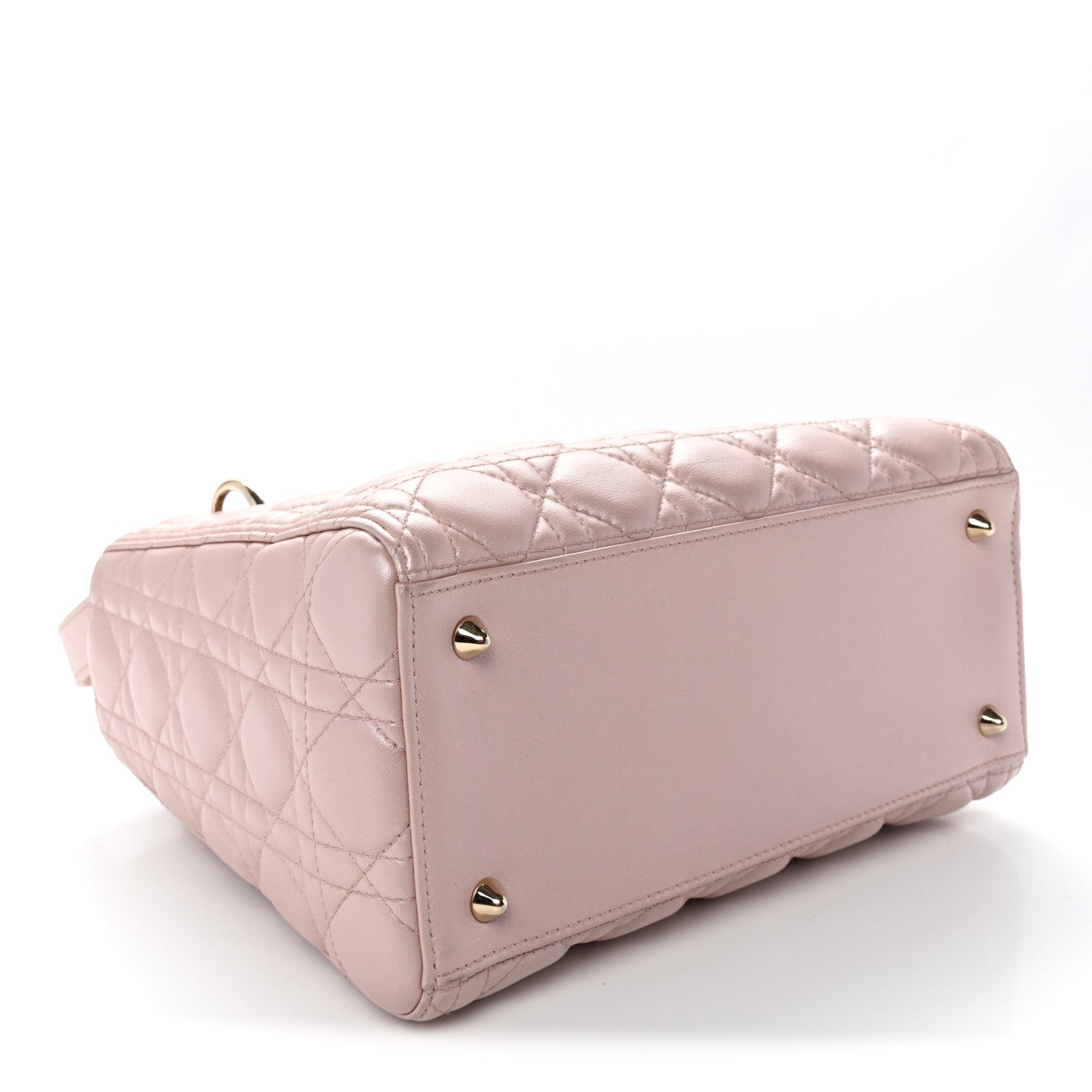 Pearly Lambskin Cannage Medium Lady D1OR Lotus