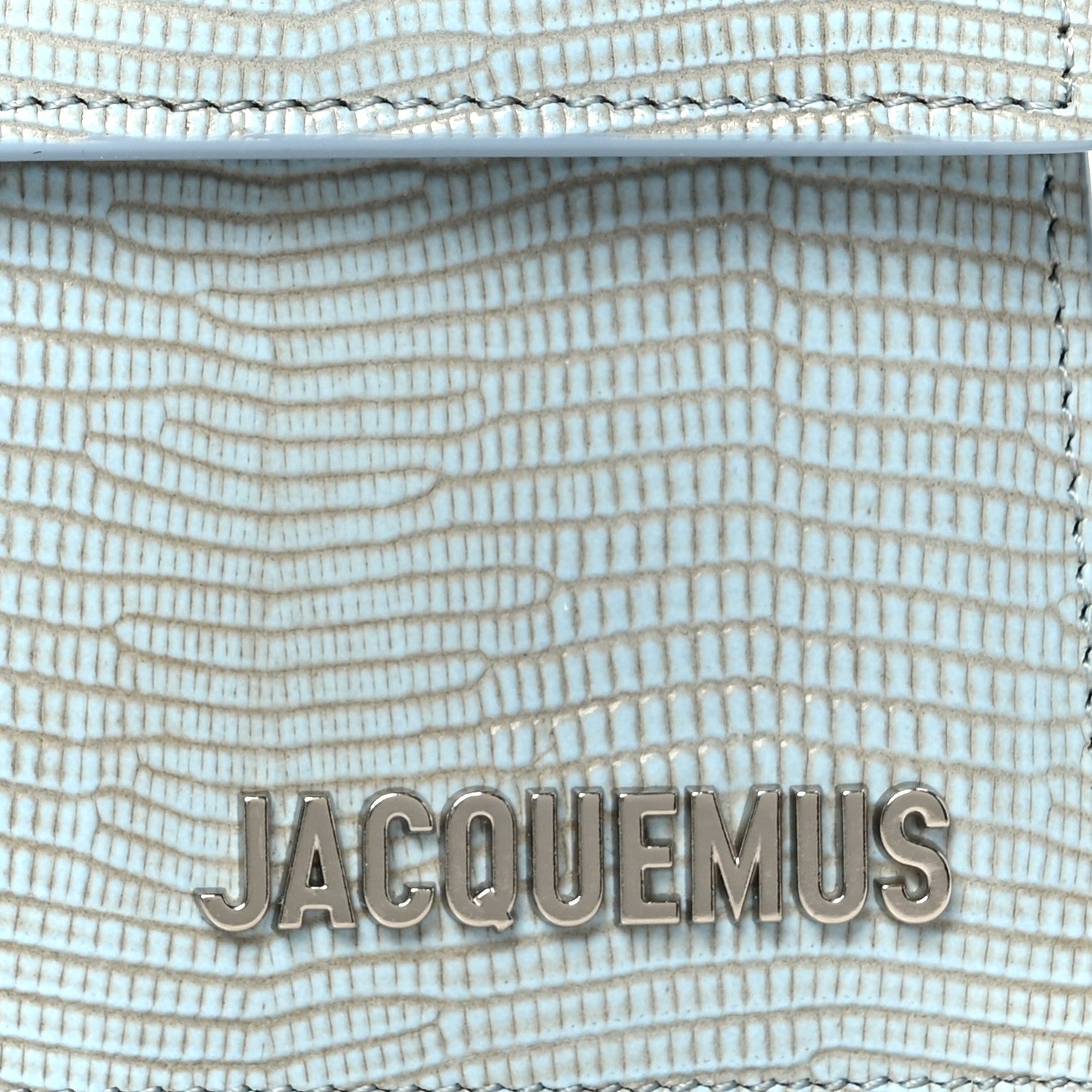 Calfskin Lizard Embossed Le Grand Bambino Light Blue