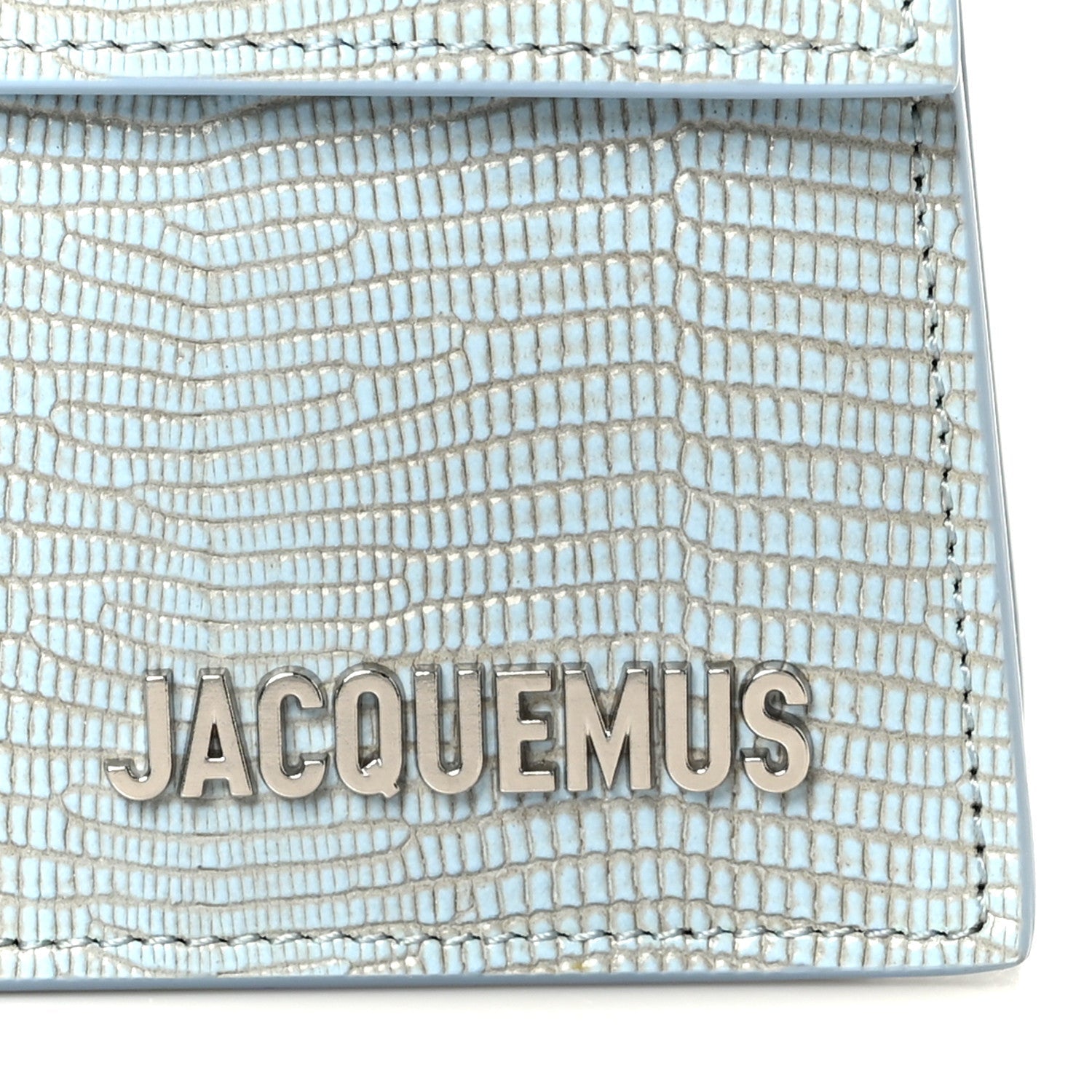 Calfskin Lizard Embossed Le Grand Bambino Light Blue