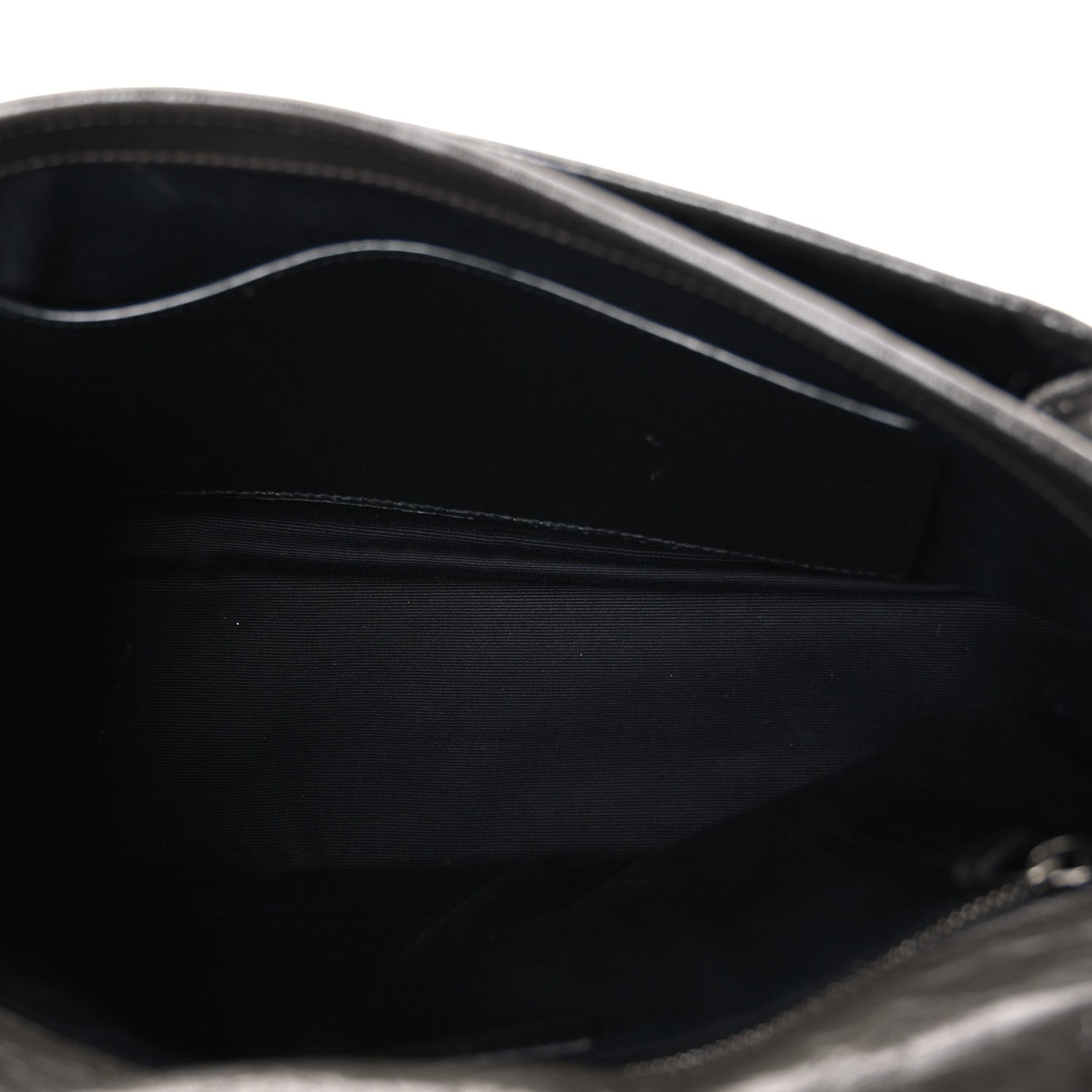 Crinkled Calfskin Matelasse Monogram Medium Niki Chain Satchel Storm