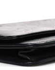 Lambskin Camellia Embossed Wallet on Chain WOC Black