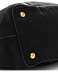 Saffiano Tessuto Nylon Shopping Tote Black