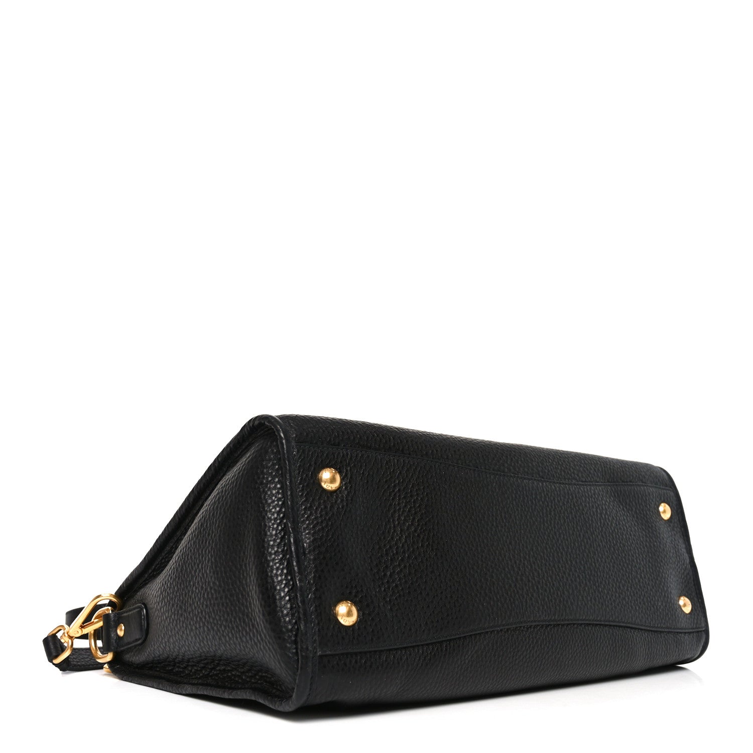 Vitello Daino Shopping Satchel Black
