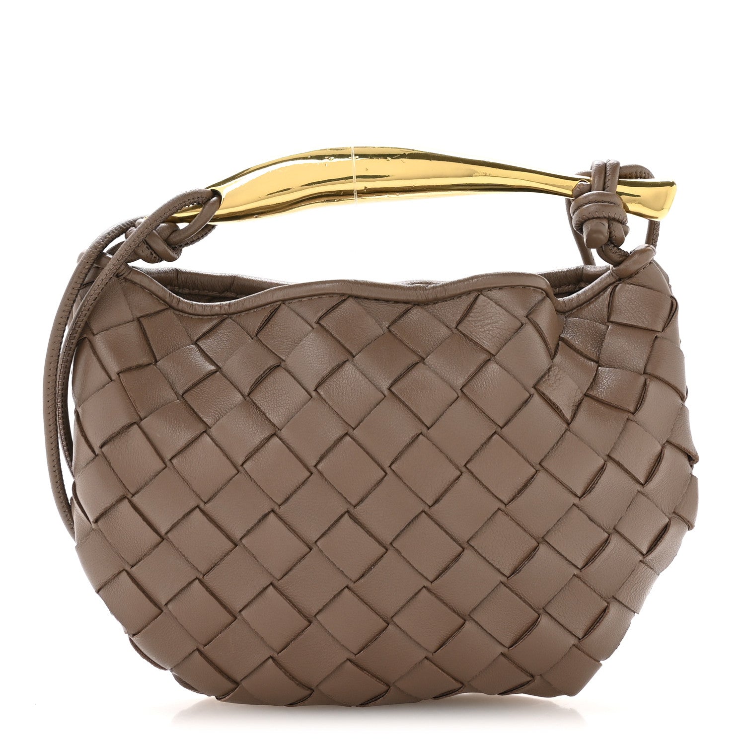 Nappa Intrecciato Mini Sardine Bag Taupe Grey