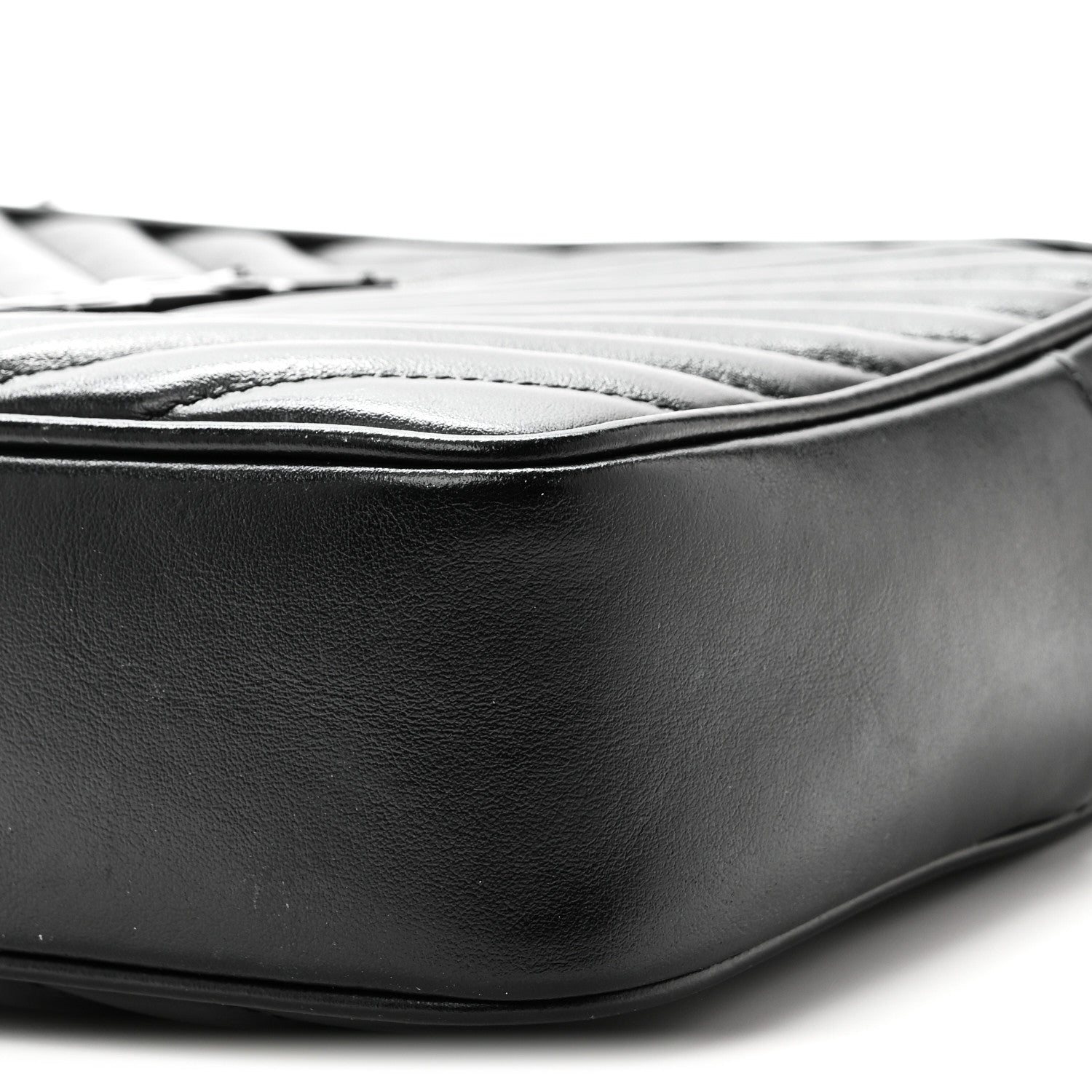 Calfskin Matelasse Monogram Monochrome Lou Camera Bag Black