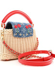 LV X TM Rattan Denim Calfskin Cerises Capucines Mini