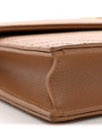 Grain De Poudre Matelasse Chevron Monogram Envelope Chain Wallet Cork