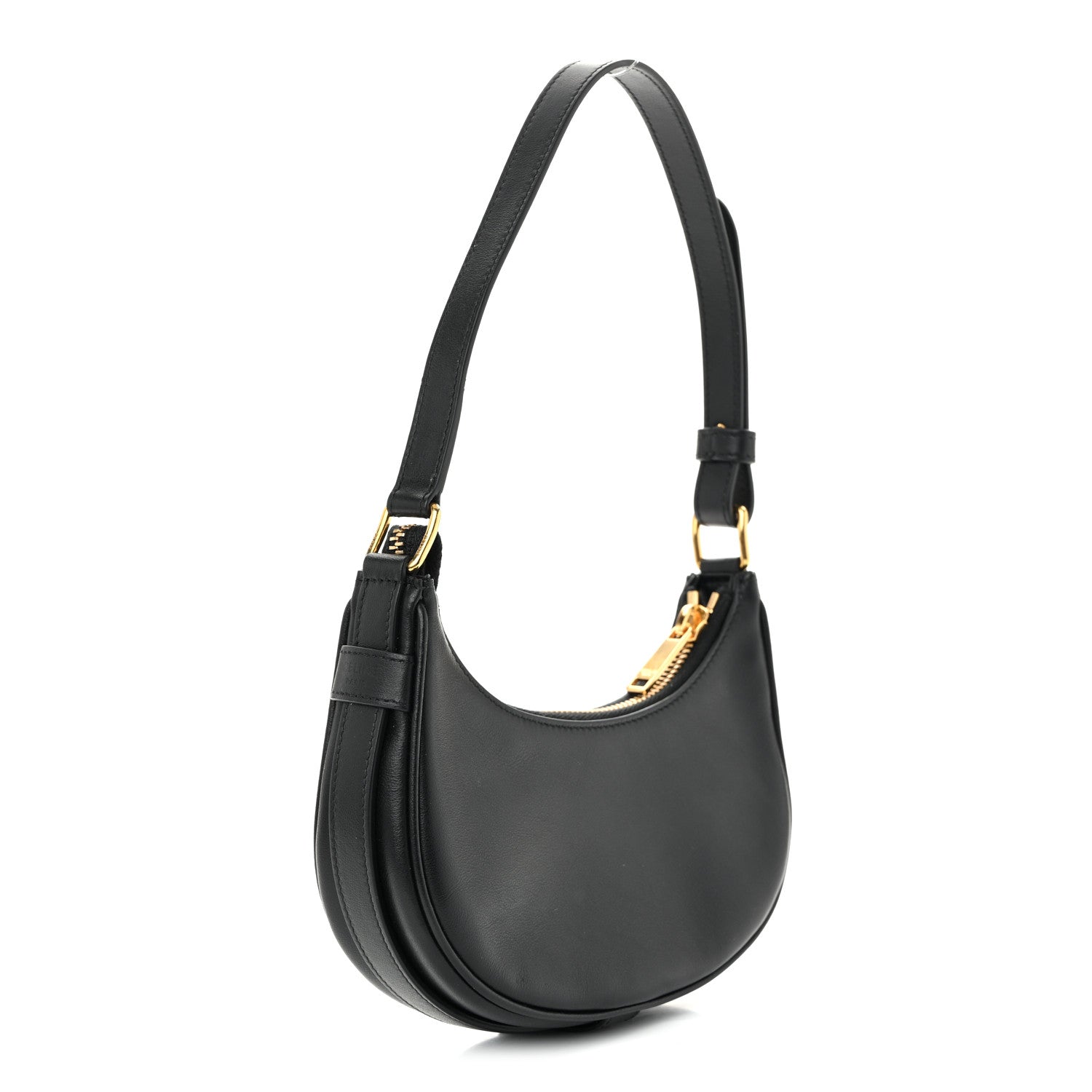 Smooth Calfskin Mini Ava Shoulder Bag Black