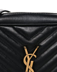 Calfskin Matelasse Monogram Lou Camera Bag Black