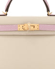 Epsom Horseshoe Mini Kelly Sellier 20 Craie Mauve Sylvestre
