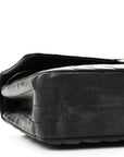 Lambskin Chevron Quilted Medium Double Flap Black