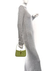 Calfskin Lizard Embossed Le 5 A 7 Mini Hobo Dull Lime
