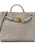 Nappa Intrecciato Small Andiamo Shoulder Bag Sterling