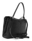 Natural Smooth Calfskin Medium Rodeo Top Handle Handbag Black