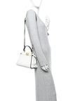 Cuoio Romano Selleria Tri-color Mini Peekaboo Iconic Satchel White Indaco Saddler