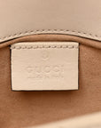Calfskin Matelasse Super Mini GG Marmont Shoulder Bag White