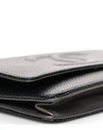 Metallic Caviar Timeless CC Wallet On Chain WOC Grey