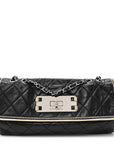 Lambskin East West Mademoiselle Flap Black