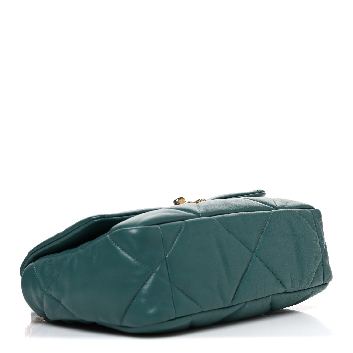 Lambskin Quilted Medium CHNL 19 Flap Green
