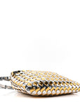 Metallic Lambskin Intrecciato Mini Hop Silver Gold