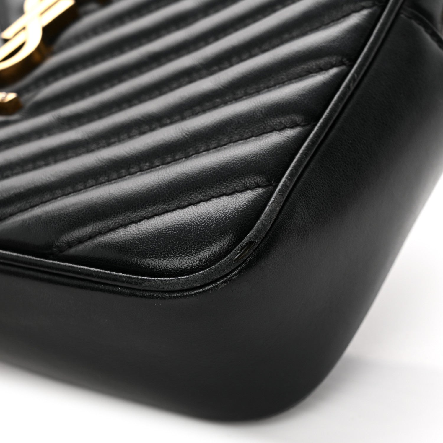 Calfskin Matelasse Monogram Lou Camera Bag Black