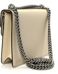 Textured Calfskin Crystal Mini Dionysus Shoulder Bag Mystic White